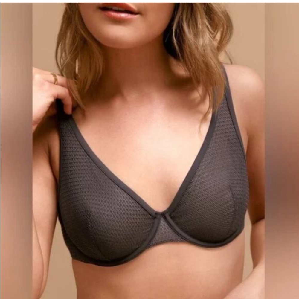 ThirdLove Unlined Modern Mesh Scoop Bra Sz 40B